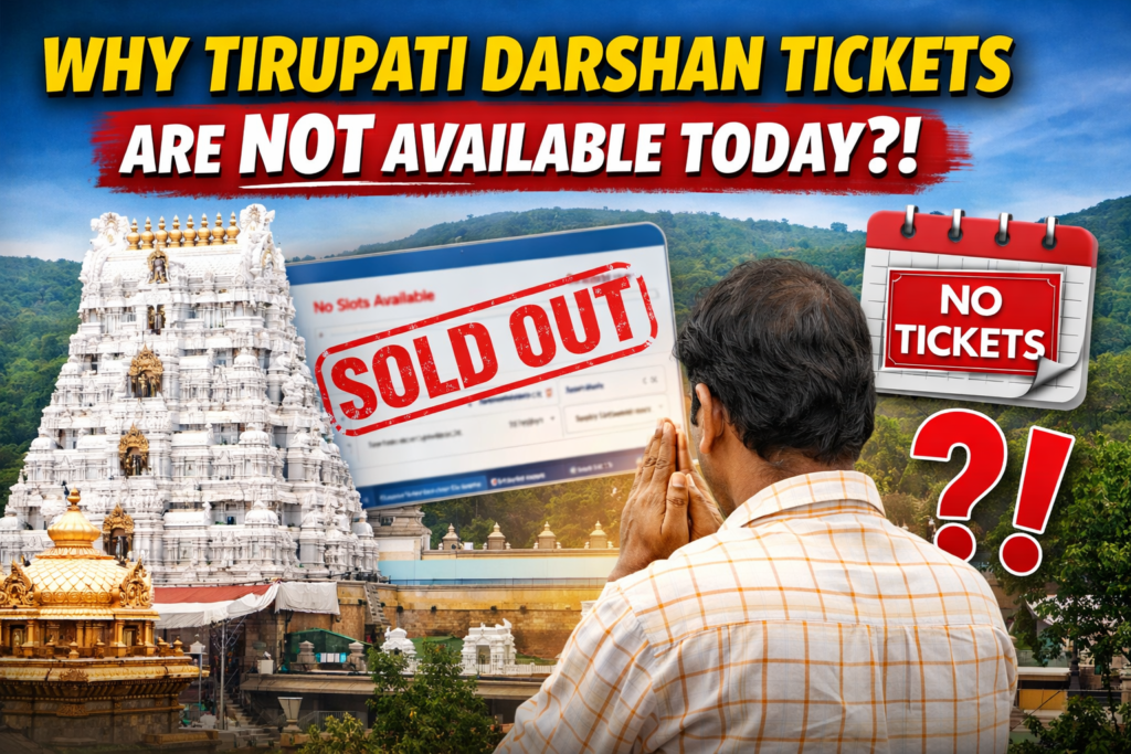 Why Tirupati darshan tickets are not available today?